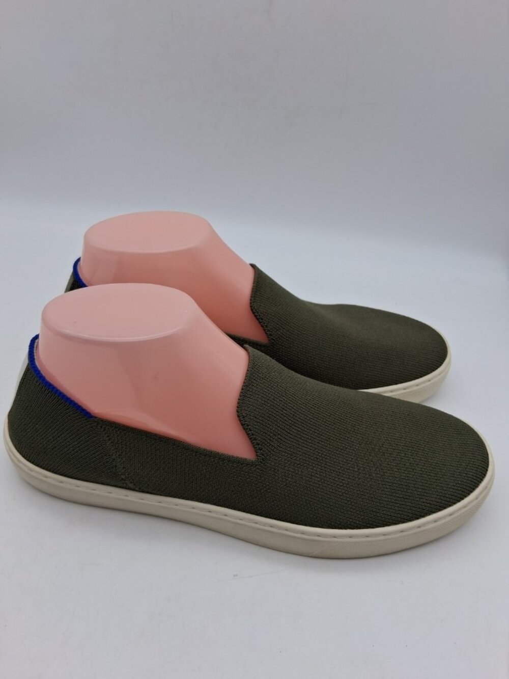 Rothy's The Original Slip-On Sneaker in Olive Green Women Size 9 Washable Loafer